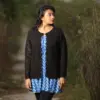 Women's Stylish Black Knit Cardigan - Image 2