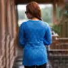 Sky Blue Diamond Knit Cardigan - Image 5