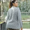 Women's Light Grey Knit Cardigan - Image 5