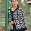 Women’s Black & White Printed Knit Cardigan - Image 2
