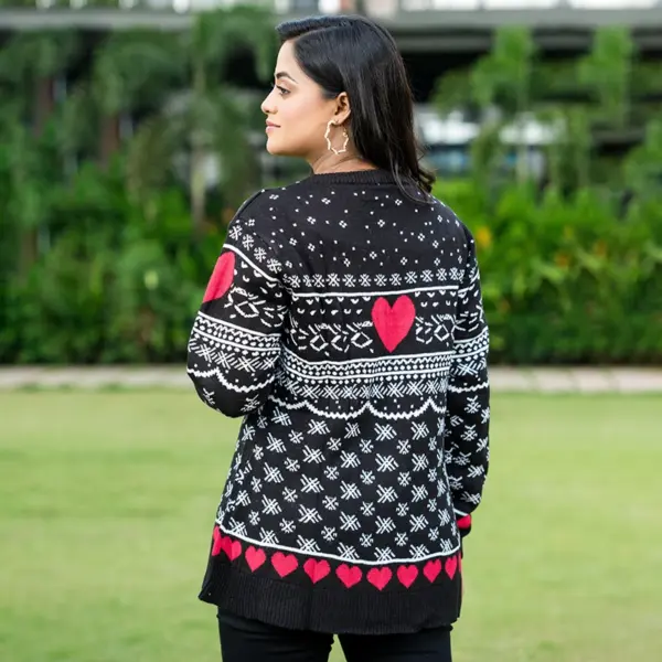 Nordic Heart Winter Cardigan - Image 5