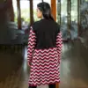 Wave Chic Long Knit Cardigan - Image 3