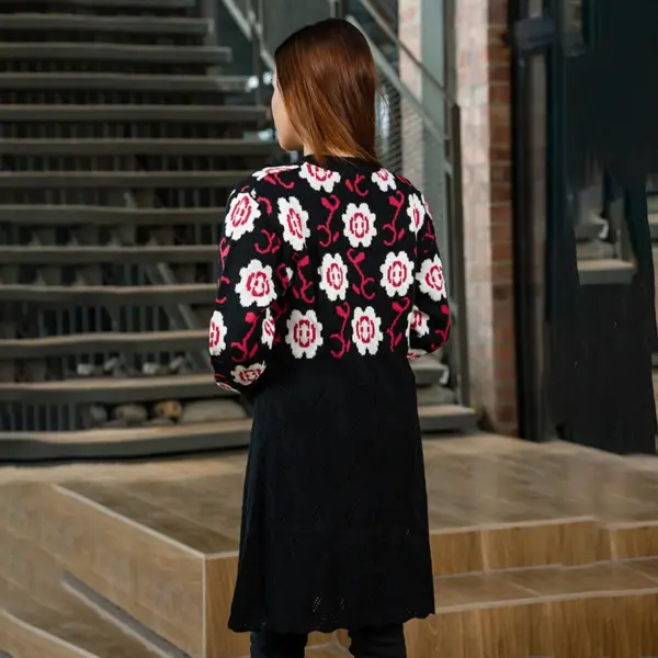 Floral Graces Winter Cardigan - Image 2