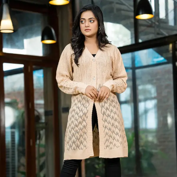 Beige Elegance Knit Cardigan