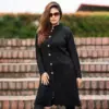 Elegant Black Long Knit Cardigan for Women