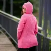 Trendy Pink Winter Knit Hoodie for Women - Image 6