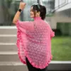 Elegant Knitted Poncho - Image 6