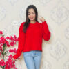 Red Blossom Wool Sweater - Image 2