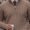 Premium Cable Knit Half-Zip Sweater for Men - Image 2