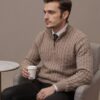Premium Cable Knit Half-Zip Sweater for Men - Image 4